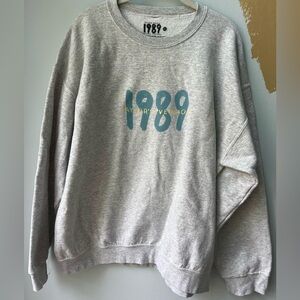 Taylor Nation Taylor Swift 1989 light Heather grey sweatshirt